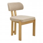 Τραπεζαρία με Καρέκλες Genoa μπεζ και Τραπέζι Eleganza sonoma MDF και rubberwood 180x99x75,8εκ Σετ 7τεμ