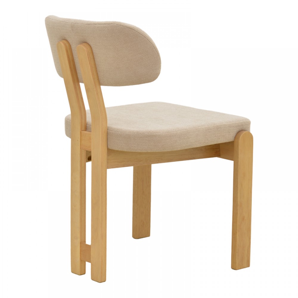 Τραπεζαρία με Καρέκλες Genoa μπεζ και Τραπέζι Eleganza sonoma MDF και rubberwood 180x99x75,8εκ Σετ 7τεμ