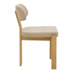 Τραπεζαρία με Καρέκλες Genoa μπεζ και Τραπέζι Eleganza sonoma MDF και rubberwood 180x99x75,8εκ Σετ 7τεμ