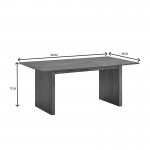 Τραπεζαρία με Καρέκλες Genoa μπεζ και Τραπέζι Eleganza sonoma MDF και rubberwood 180x99x75,8εκ Σετ 7τεμ