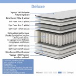 Στρώμα Deluxe pakoworld pocket spring διπλής όψης 32cm 150x200εκ