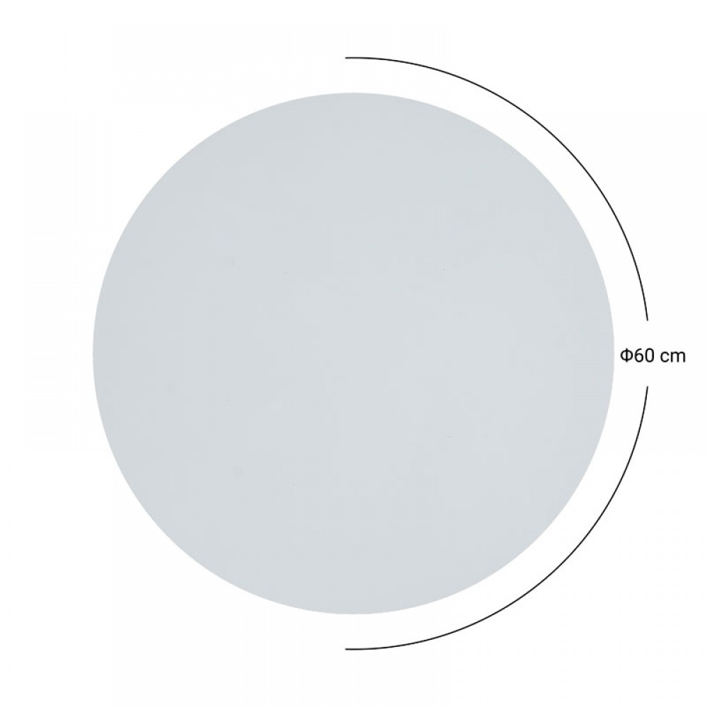 Επιφάνεια τραπεζιού Melody pakoworld HPL λευκό μαρμάρου Φ60εκ πάχους 12mm