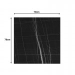 Επιφάνεια τραπεζιού Relian pakoworld HPL μαύρο όψη μαρμάρου 70x70εκ πάχους 12mm
