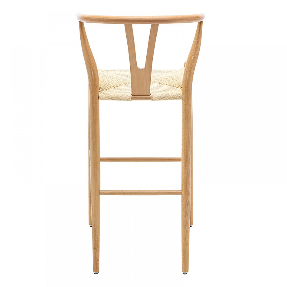 Σκαμπό μπαρ Sandra pakoworld ξύλο-σχοινί φυσικό