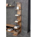 Βιβλιοθήκη mini Tars pakoworld  sonoma-μαύρο 50x22x150εκ