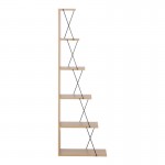 Βιβλιοθήκη mini Tars pakoworld  sonoma-μαύρο 50x22x150εκ