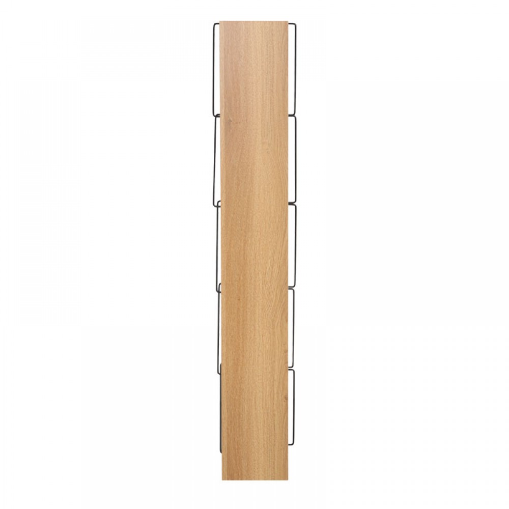 Βιβλιοθήκη mini Tars pakoworld  sonoma-μαύρο 50x22x150εκ