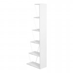 Βιβλιοθήκη mini Tars pakoworld λευκό 50x22x150εκ