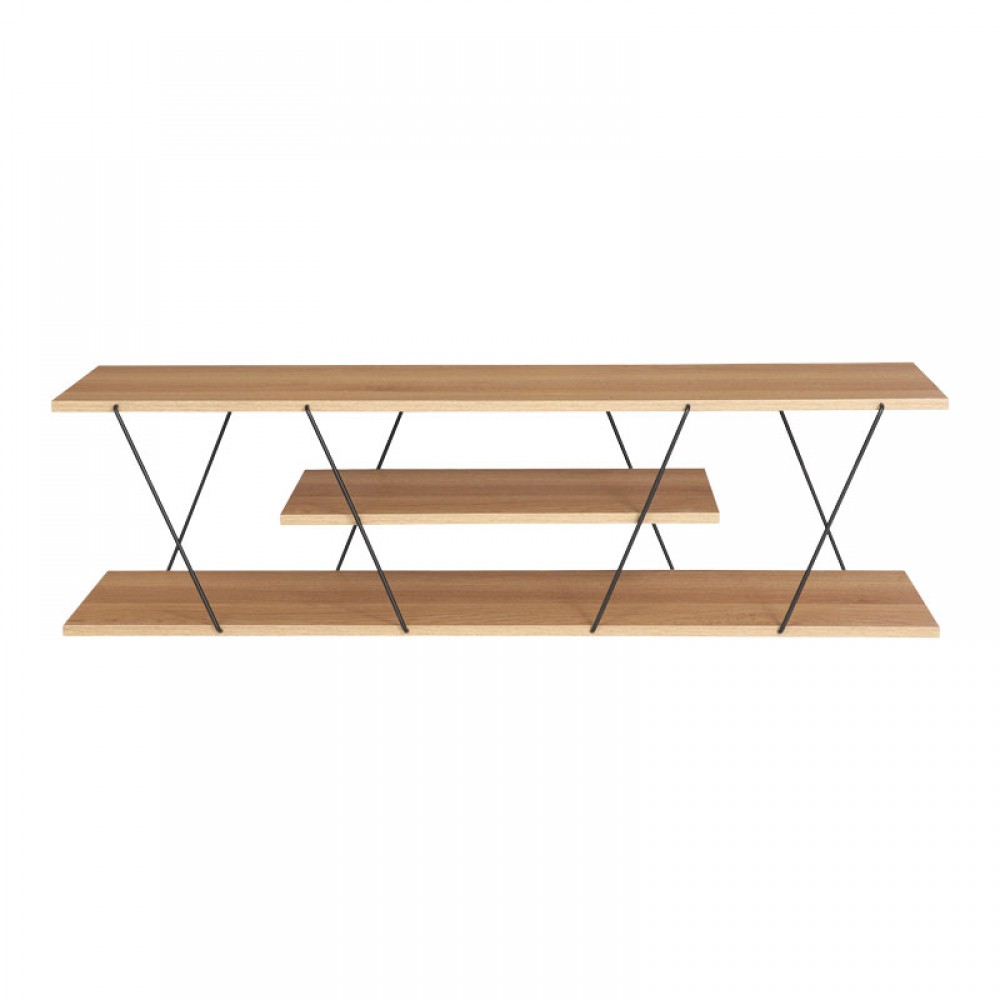 Έπιπλο τηλεόρασης Tars pakoworld sonoma-μαύρο 120x30x33εκ