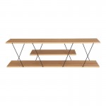 Έπιπλο τηλεόρασης Tars pakoworld sonoma-μαύρο 120x30x33εκ