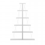 Βιβλιοθήκη mini Tars pakoworld λευκό 130x22x146εκ