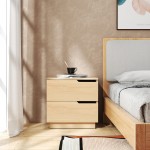 Κομοδίνο Verena I pakoworld σε φυσική απόχρωση 48x40x48εκ