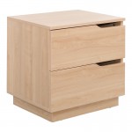 Κομοδίνο Verena I pakoworld σε φυσική απόχρωση 48x40x48εκ
