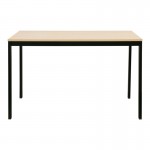 Τραπέζι Extento pakoworld επεκτεινόμενο σε φυσική απόχρωση με μαύρα μεταλλικά πόδια 120-180x74x75εκ