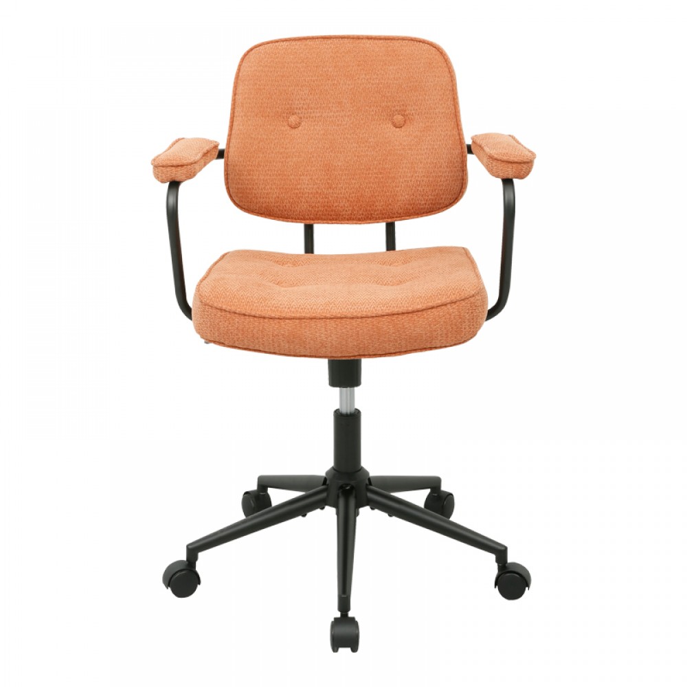 Καρέκλα γραφείου Leberta pakoworld terracotta ύφασμα 64x63,5x86-96εκ