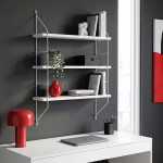 Ραφιέρα τοίχου Vender  pakoworld λευκή 60x15x70εκ