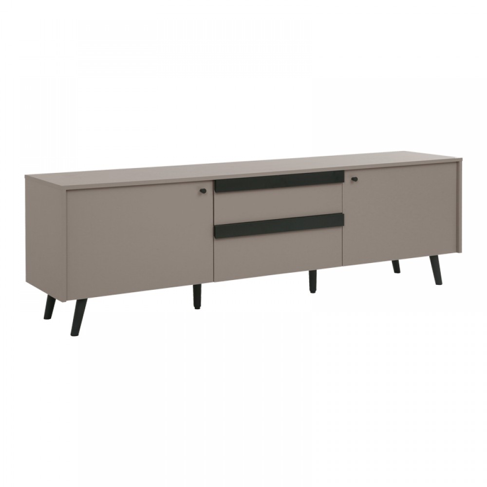 Έπιπλο τηλεόρασης Nectra pakoworld taupe με μαύρο 180x40x56εκ