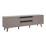 Έπιπλο τηλεόρασης Nectra pakoworld taupe με μαύρο 180x40x56εκ