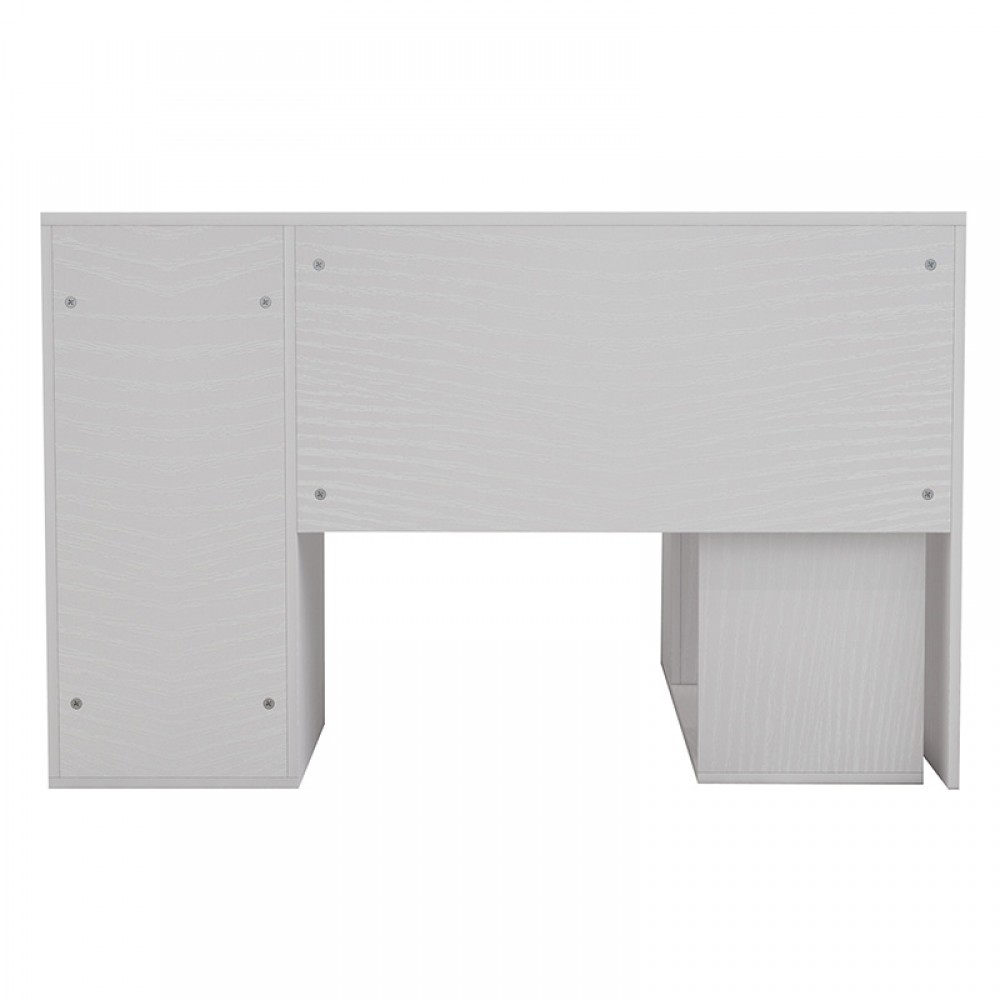 Γραφείο γωνιακό Polina pakoworld λευκό 120x100x75εκ