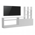 Σύνθετο σαλονιού Seruno pakoworld σε λευκή απόχρωση 170x25x100εκ