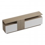 Έπιπλο τηλεόρασης Vendora pakoworld σε sonoma-λευκή απόχρωση 150x29.5x46.3εκ
