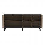 Μπουφές Tuscany pakoworld sonoma-ανθρακί 180x40x78.6εκ