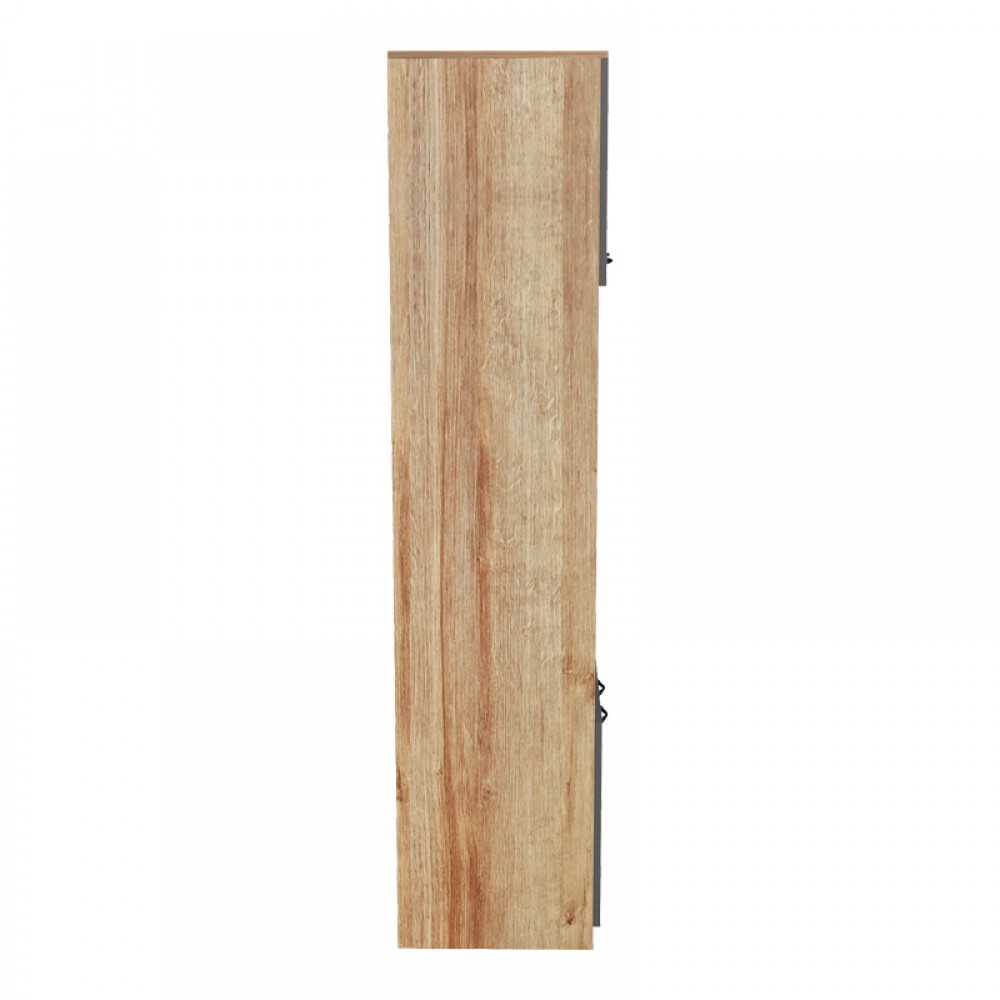 Ντουλάπα κουζίνας Rowan pakoworld σε oak-ανθρακί απόχρωση 60x42x182εκ