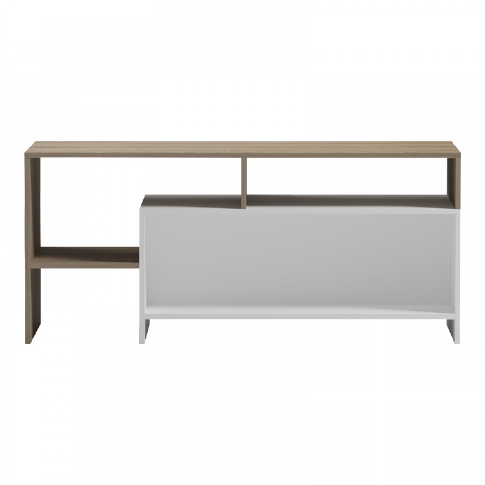 Τραπέζι σαλονιού Consa pakoworld sonoma - λευκό 120x60x52.8εκ