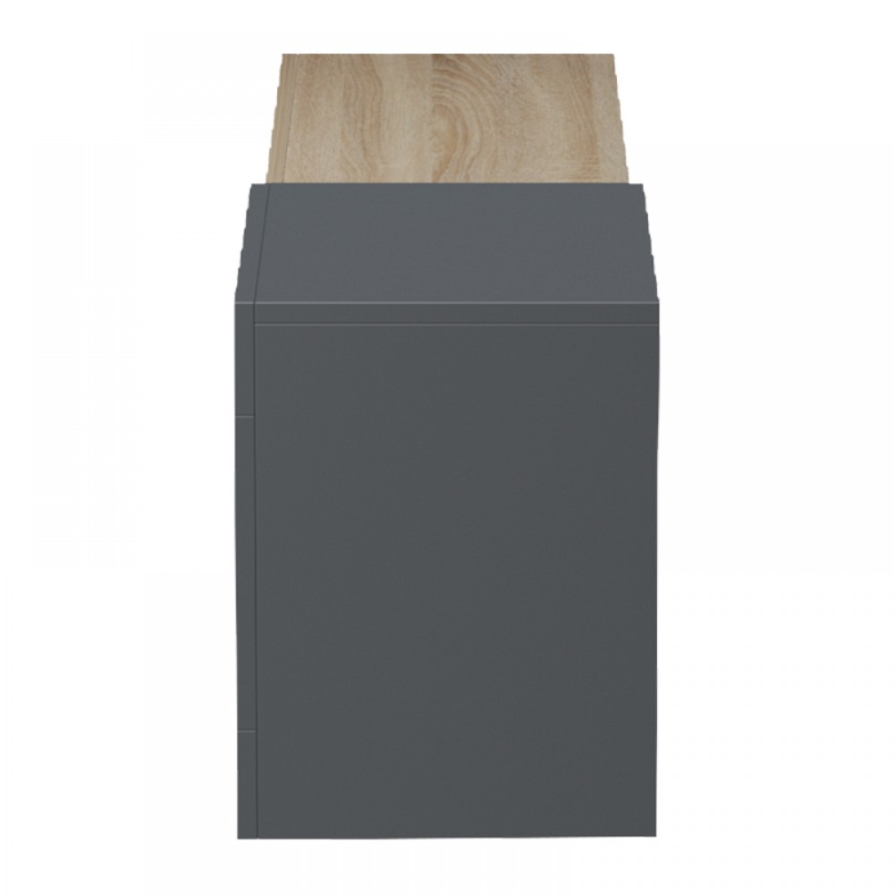 Έπιπλο τηλεόρασης επιτοίχιο Flato pakoworld sonoma-ανθρακί 150x29.5x38.5εκ