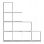 Βιβλιοθήκη Scala pakoworld λευκό 129.5x29x129.5εκ