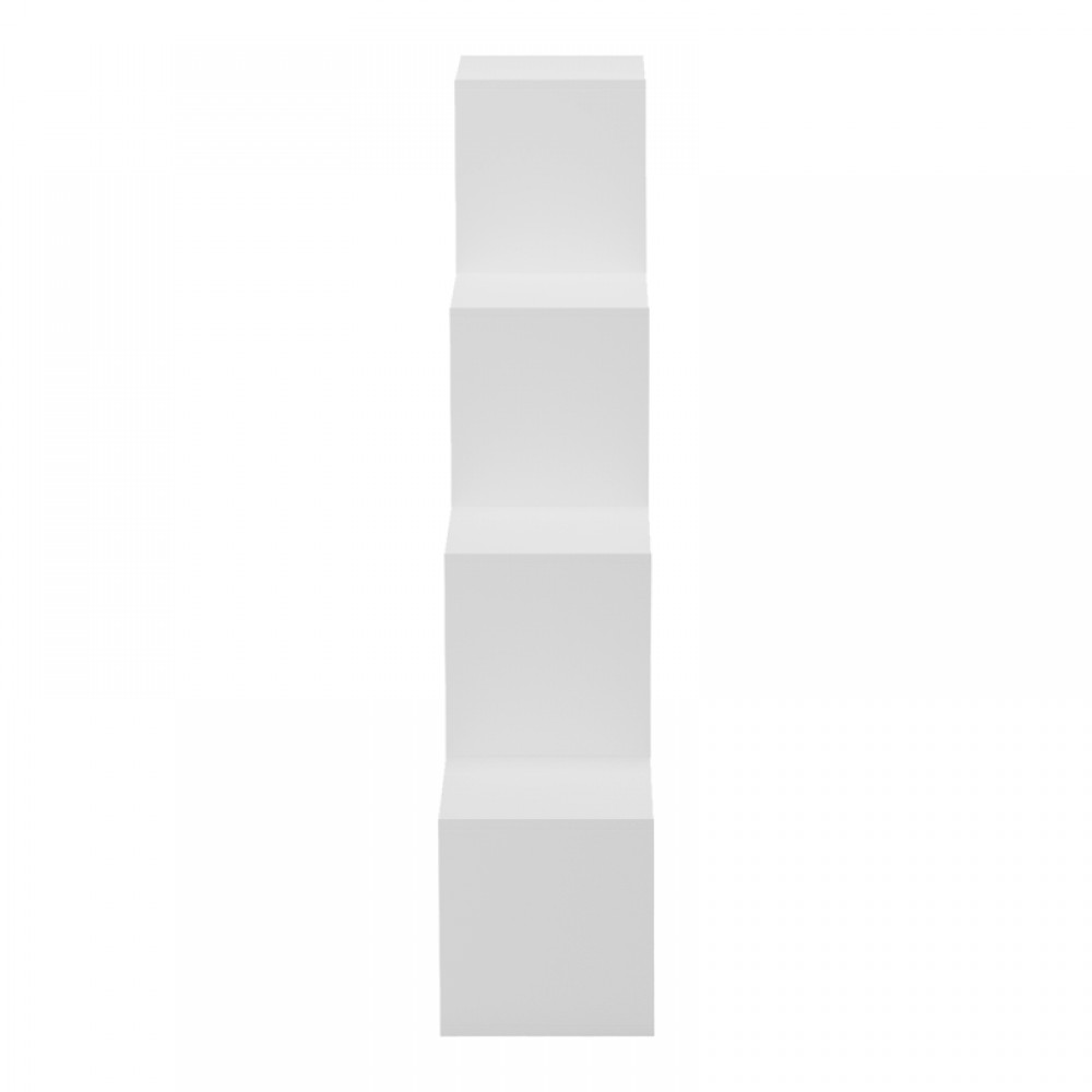 Βιβλιοθήκη Scala pakoworld λευκό 129.5x29x129.5εκ