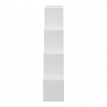 Βιβλιοθήκη Scala pakoworld λευκό 129.5x29x129.5εκ