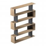 Βιβλιοθήκη Tetri pakoworld sonoma-ανθρακί 121.8x25.4x158.8εκ