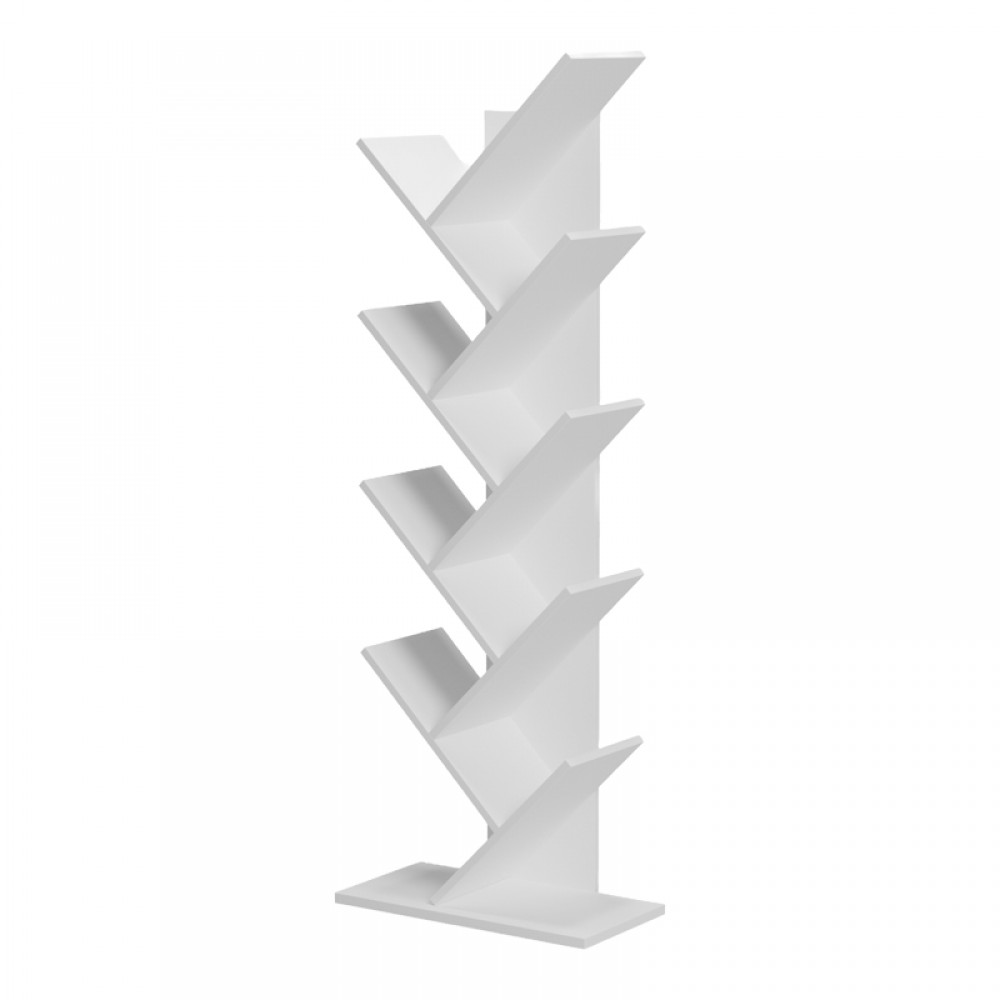 Βιβλιοθήκη Fyllo pakoworld λευκό 50x25x141.5εκ