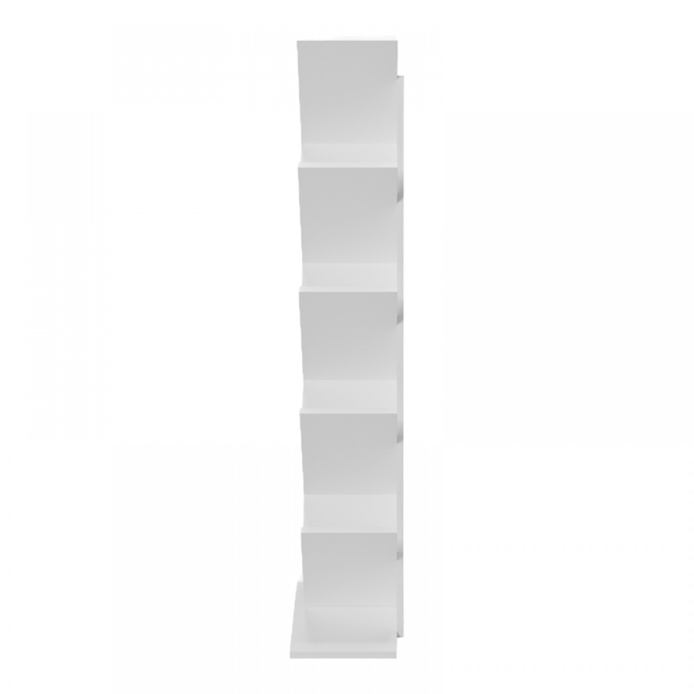 Βιβλιοθήκη Fyllo pakoworld λευκό 50x25x141.5εκ