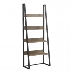 Βιβλιοθήκη-Ραφιέρα Alfa pakoworld sonoma-μαύρο μέταλλο 75x36x185εκ