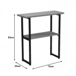 Κονσόλα Solain pakoworld sonoma-μαύρο μέταλλο 79x29x85εκ