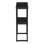 Κονσόλα Solain pakoworld μαύρο εφε μαρμάρου-μαύρο μέταλλο 79x29x85εκ