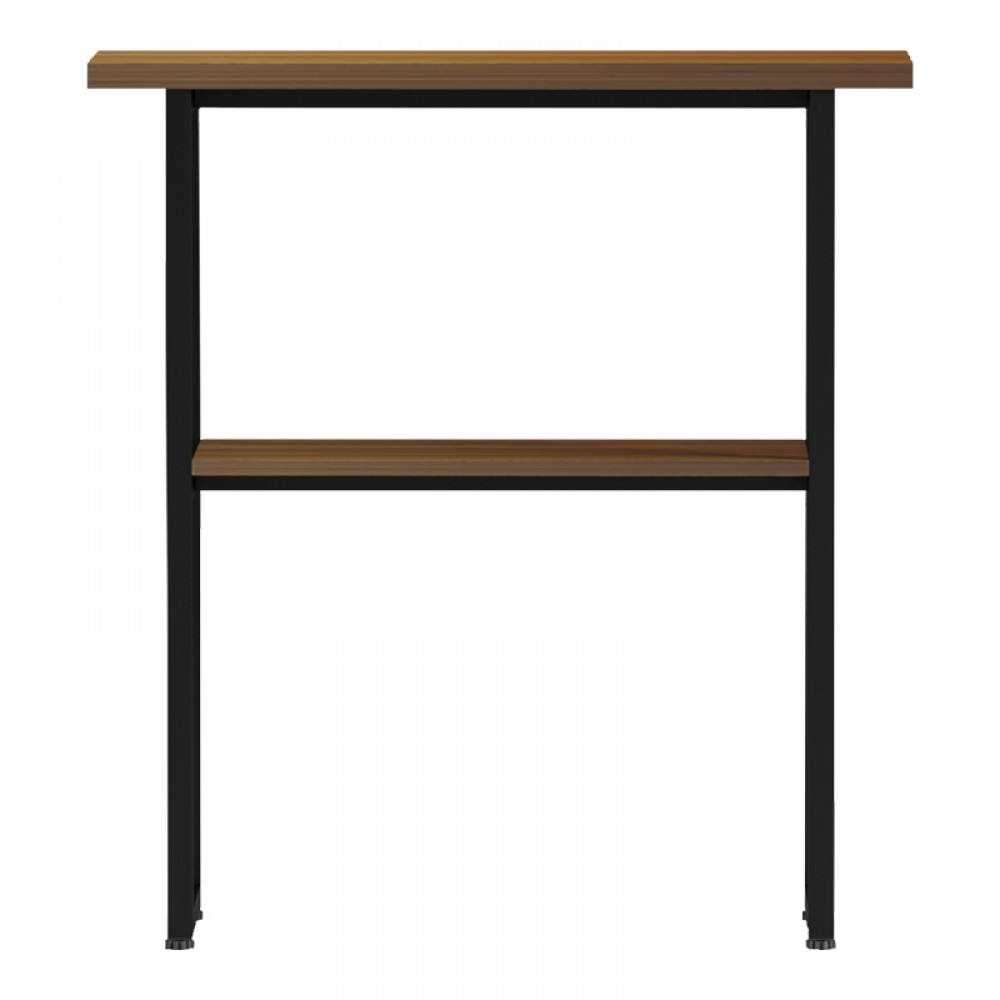 Κονσόλα Solain pakoworld καρυδί-μαύρο μέταλλο 79x29x85εκ