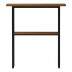 Κονσόλα Solain pakoworld καρυδί-μαύρο μέταλλο 79x29x85εκ