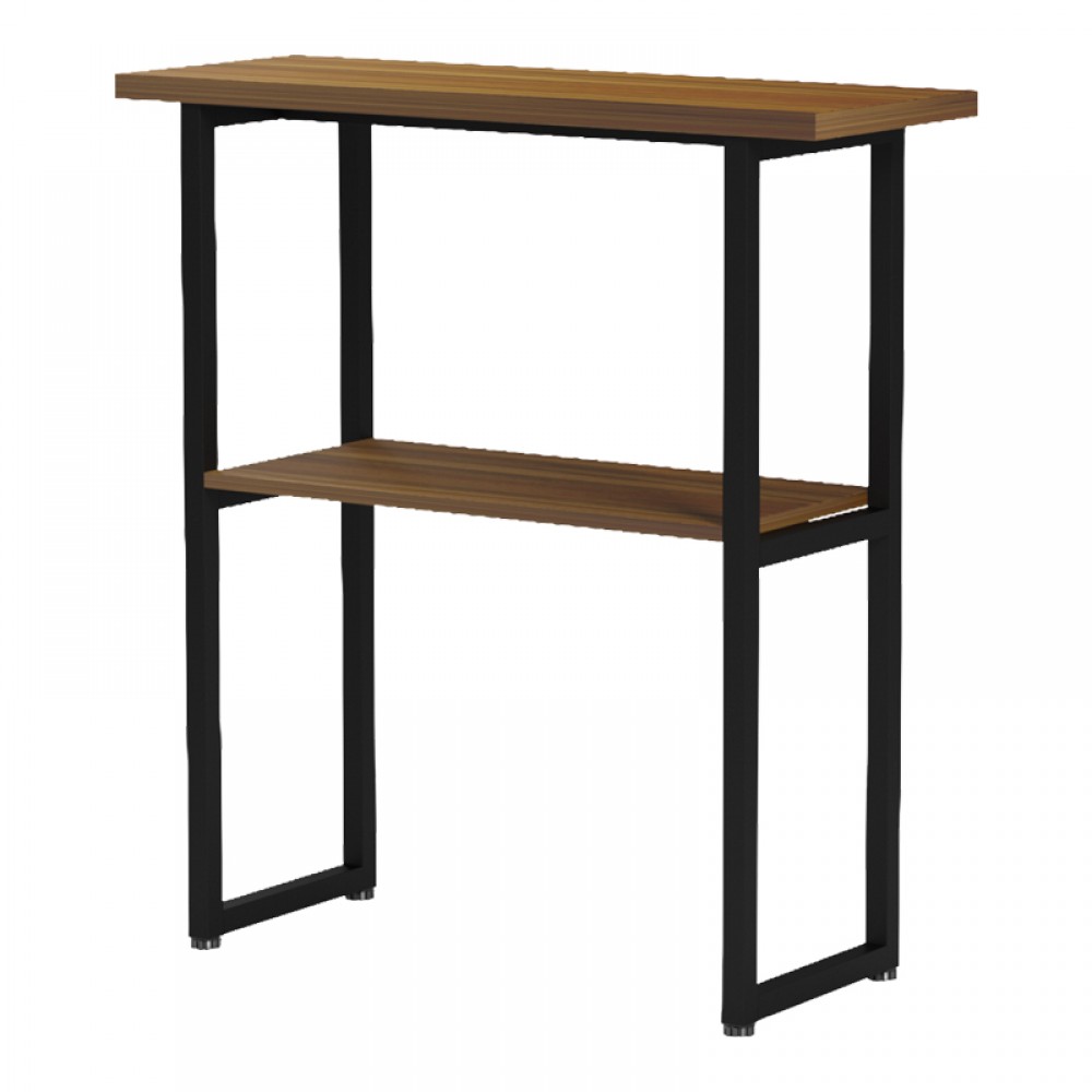 Κονσόλα Solain pakoworld καρυδί-μαύρο μέταλλο 79x29x85εκ