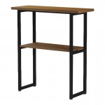 Κονσόλα Solain pakoworld καρυδί-μαύρο μέταλλο 79x29x85εκ