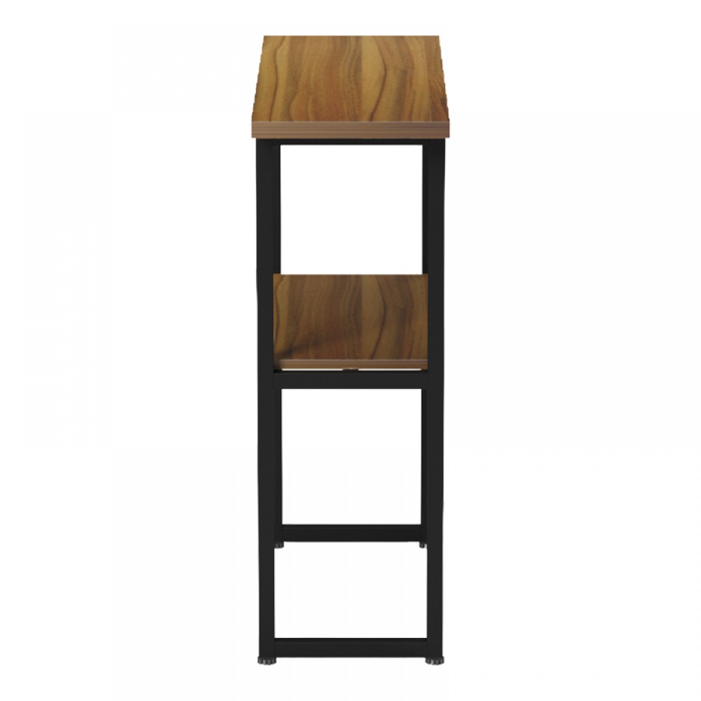 Κονσόλα Solain pakoworld καρυδί-μαύρο μέταλλο 79x29x85εκ