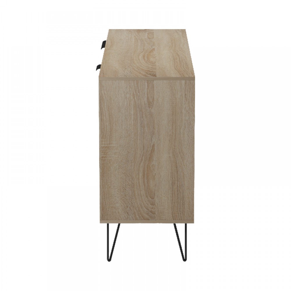 Μπουφές Balain pakoworld sonoma-γκρι μπεζ όψη μαρμάρου 142x35.5x83εκ