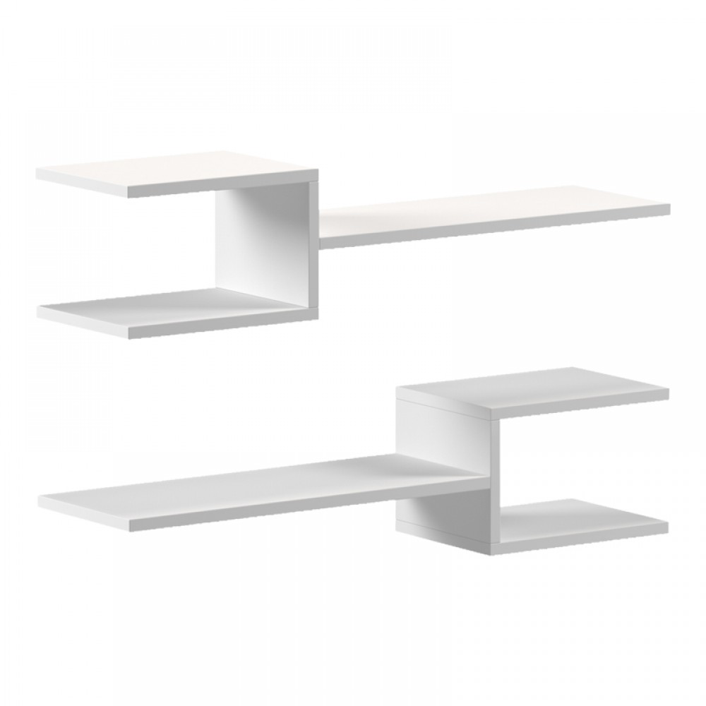 Ραφιέρα τοίχου Galler pakoworld λευκό 79x19.5x18εκ