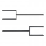 Ραφιέρα τοίχου Galler pakoworld ανθρακί 79x19.5x18εκ