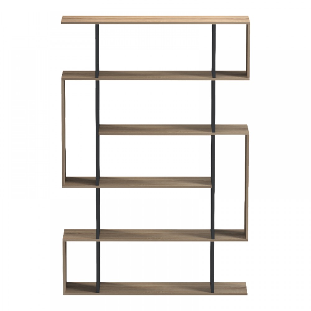 Βιβλιοθήκη Mito pakoworld sonoma-ανθρακί 108.5x25x161εκ