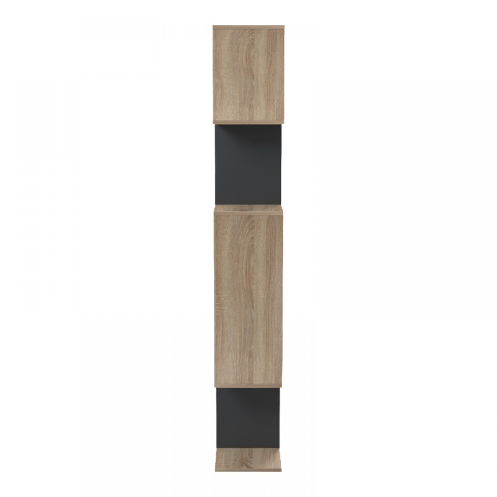 Βιβλιοθήκη Mito pakoworld sonoma-ανθρακί 108.5x25x161εκ