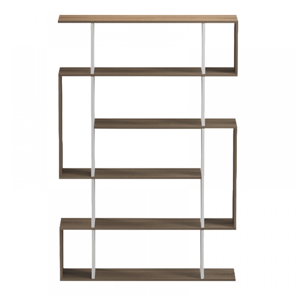 Βιβλιοθήκη Mito pakoworld sonoma - λευκό 108.5x25x161εκ