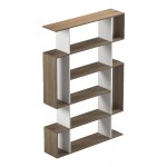 Βιβλιοθήκη Mito pakoworld sonoma - λευκό 108.5x25x161εκ